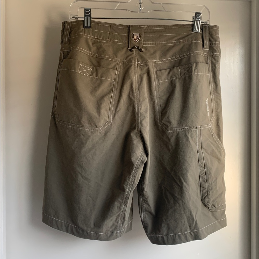 KÜHL Men’s Green Cargo Shorts Size 34 Outdoor Hiking Utility Casual - Picture 2 of 12